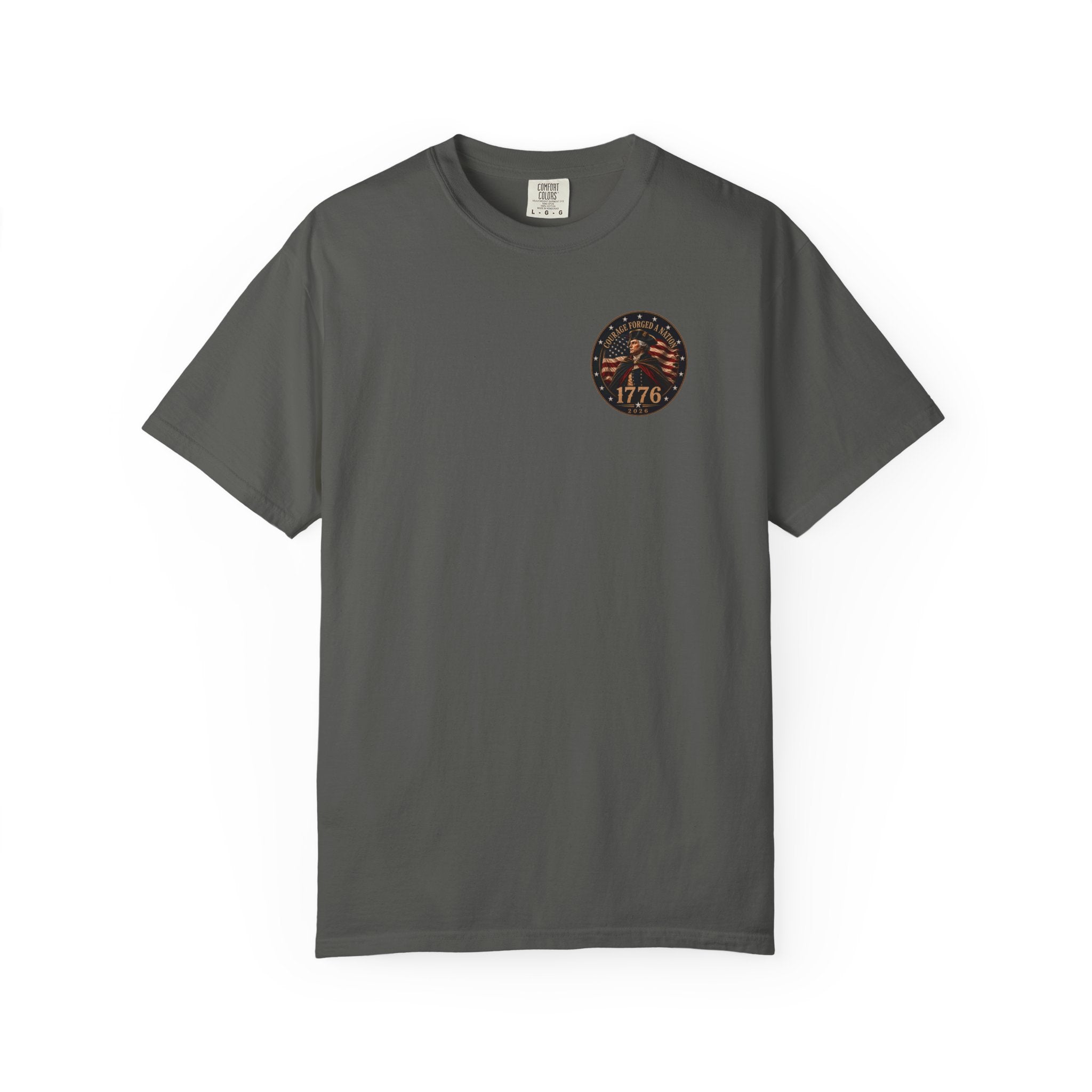 Courage Forged a Nation T-Shirt — 1776•2026 Patriotic George Washington Crossing the Delaware