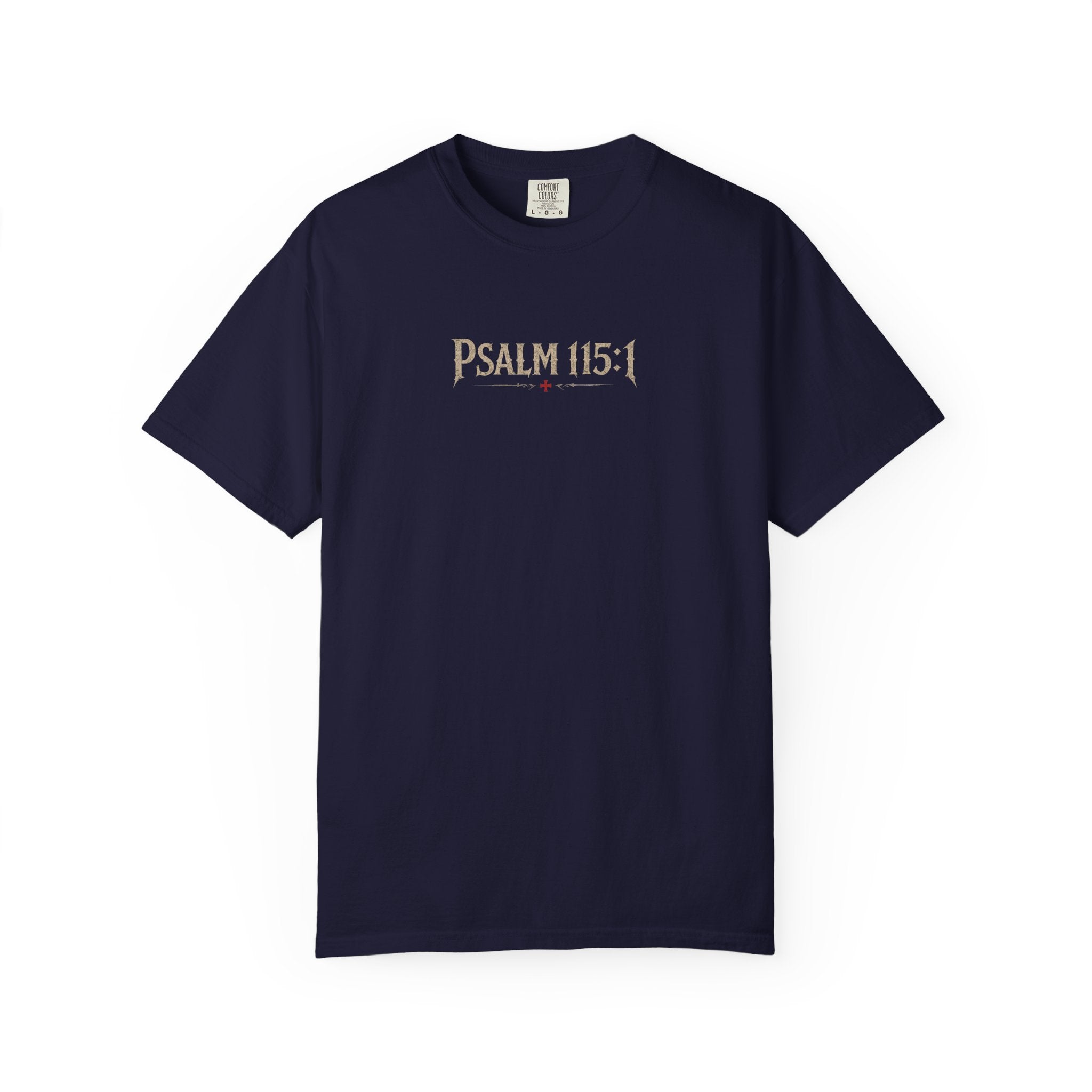 Christian Crusader T-Shirt — "Deus Vult" Psalm 115:1 Graphic Tee
