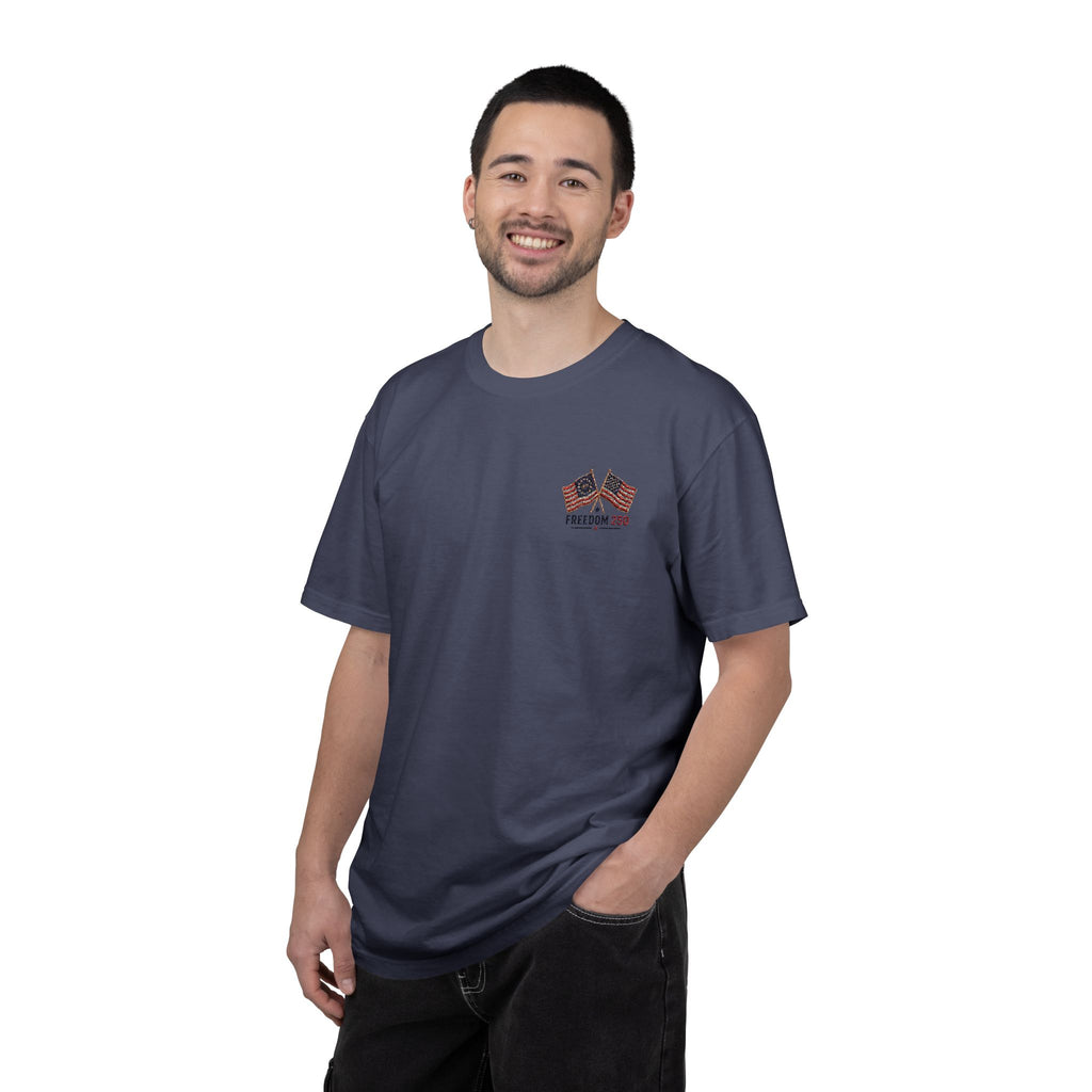 Freedom 250 Embroidered Flag Tee | King Thread Co.
