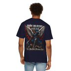 St. Michael 'Make No Peace With Evil' T-Shirt — Revelations 12:7-9 Christian Tee