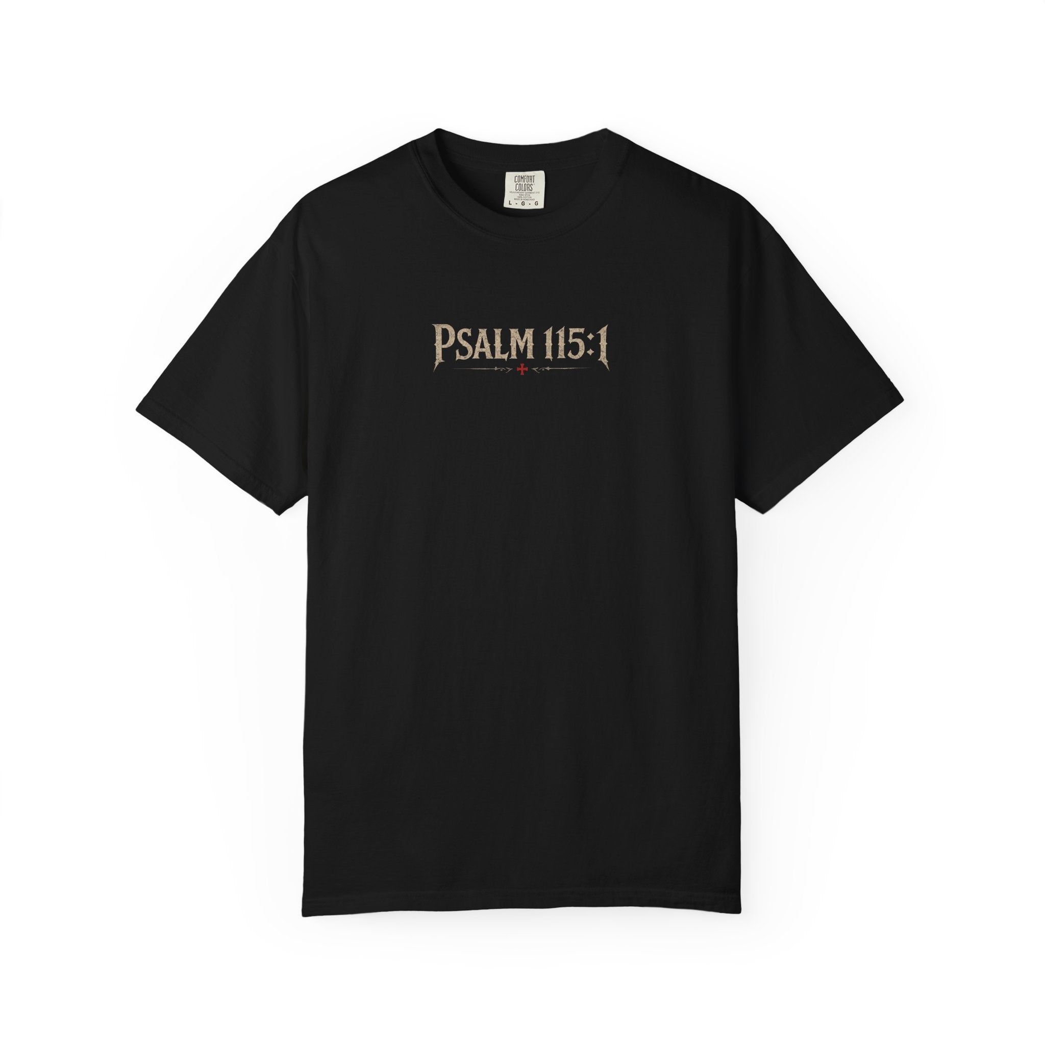 Christian Crusader T-Shirt — "Deus Vult" Psalm 115:1 Graphic Tee