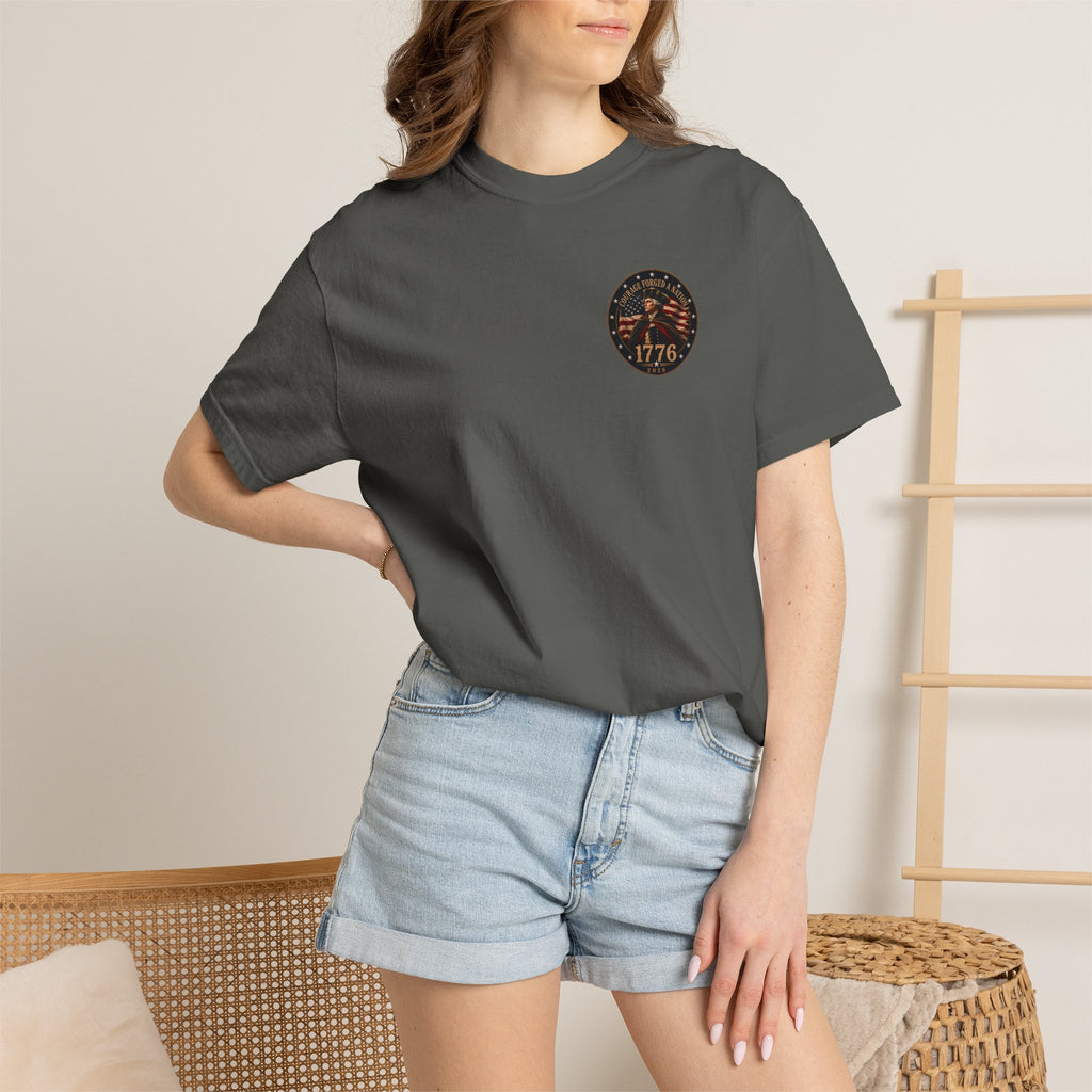 Courage Forged a Nation T-Shirt — 1776•2026 Patriotic George Washington Crossing the Delaware