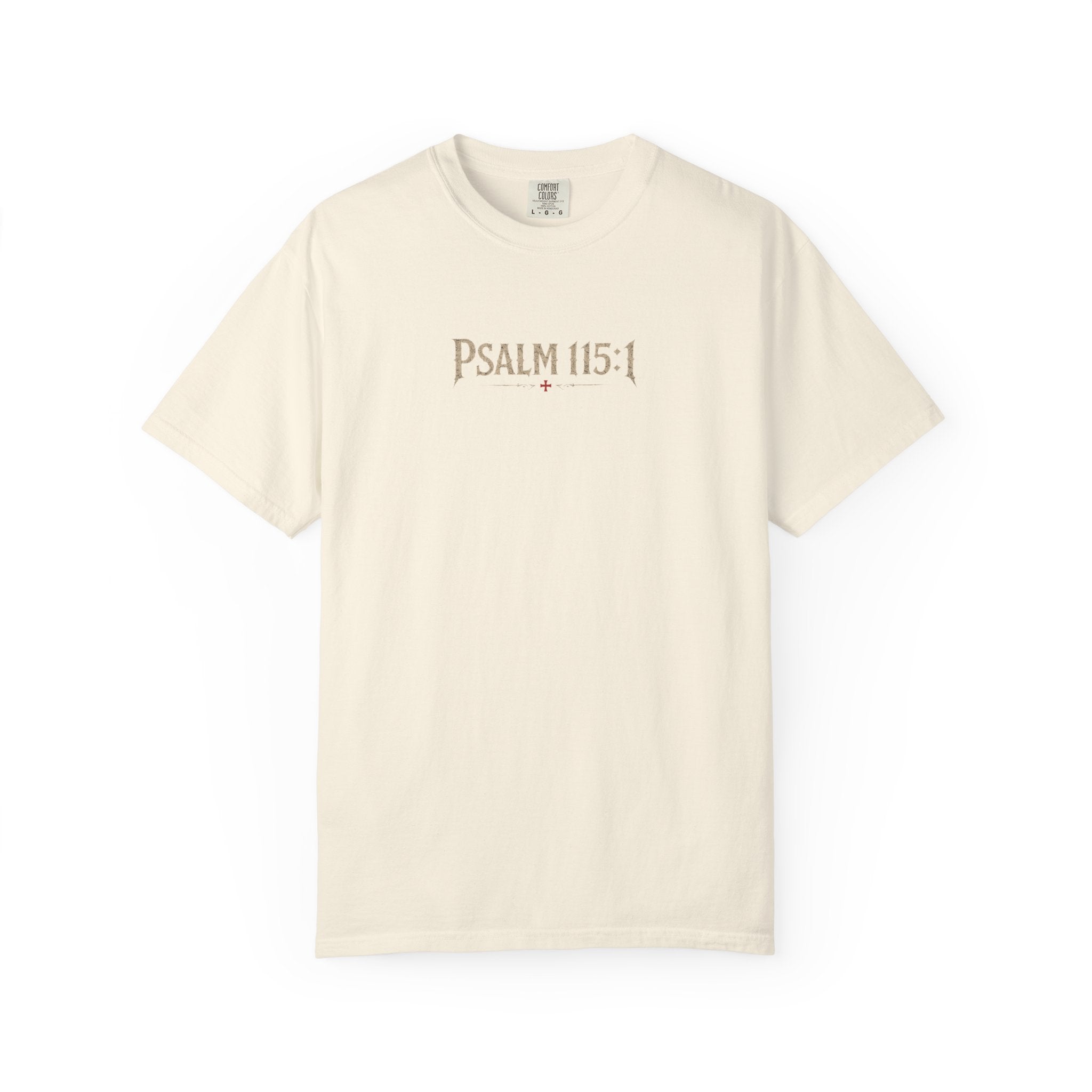 Christian Crusader T-Shirt — "Deus Vult" Psalm 115:1 Graphic Tee