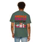 America Runs On Nicotine T-Shirt — Funny Nicotine Meme Tee