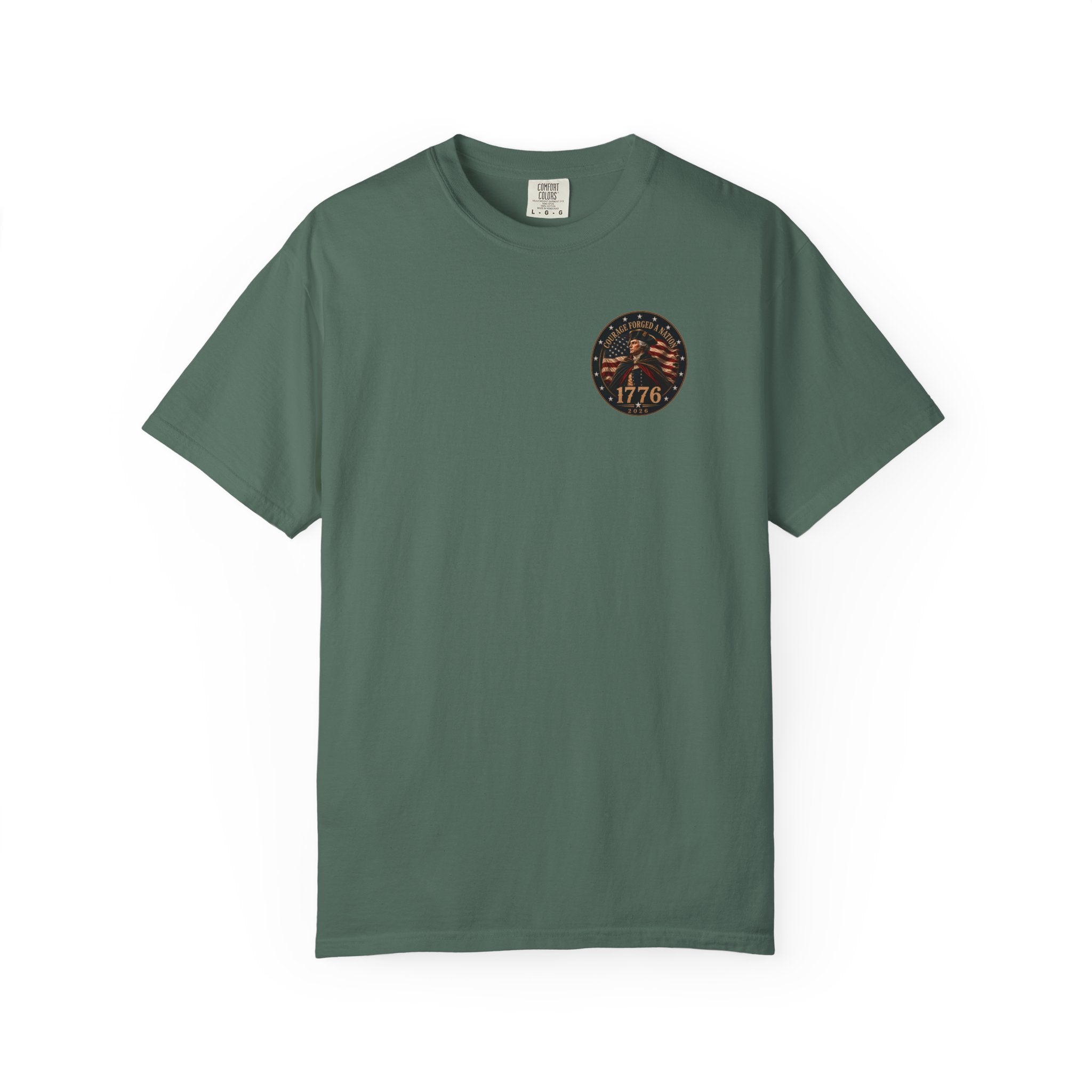 Courage Forged a Nation T-Shirt — 1776•2026 Patriotic George Washington Crossing the Delaware