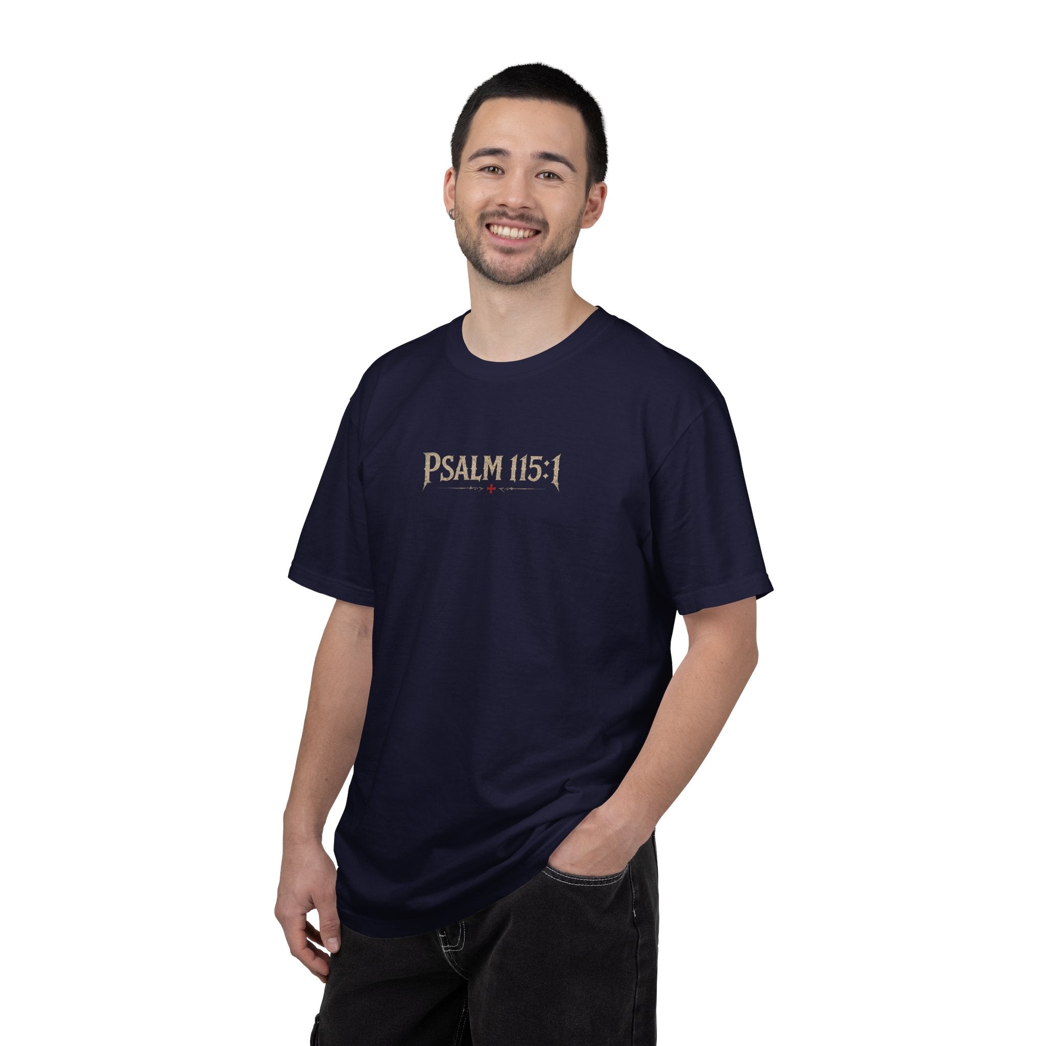 Christian Crusader T-Shirt — "Deus Vult" Psalm 115:1 Graphic Tee