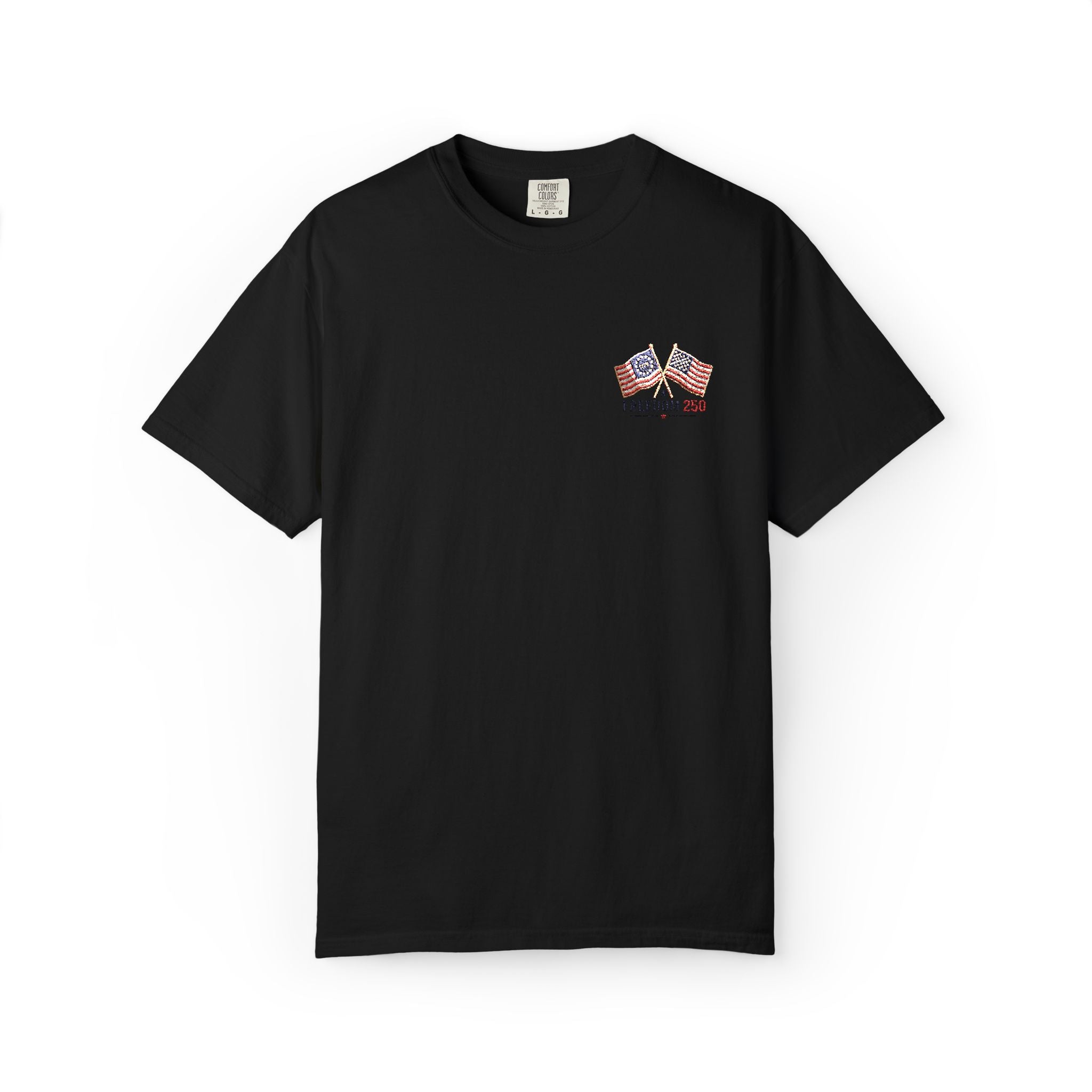 Freedom 250 Embroidered Flag Tee | King Thread Co.