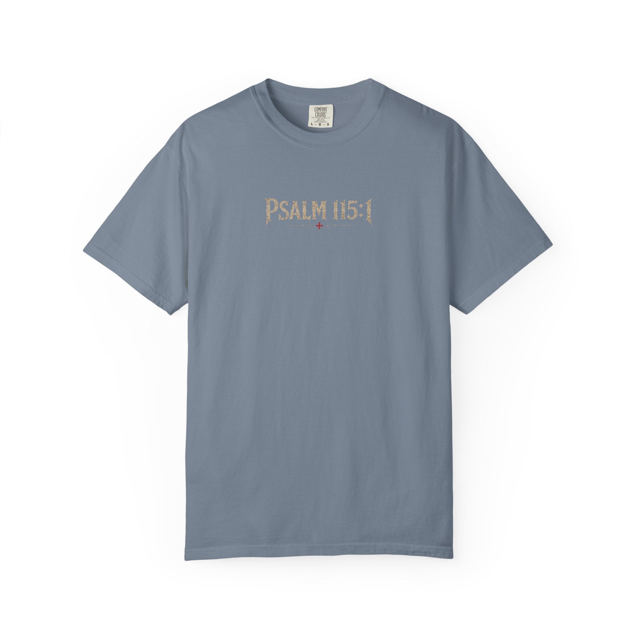 Christian Crusader T-Shirt — "Deus Vult" Psalm 115:1 Graphic Tee