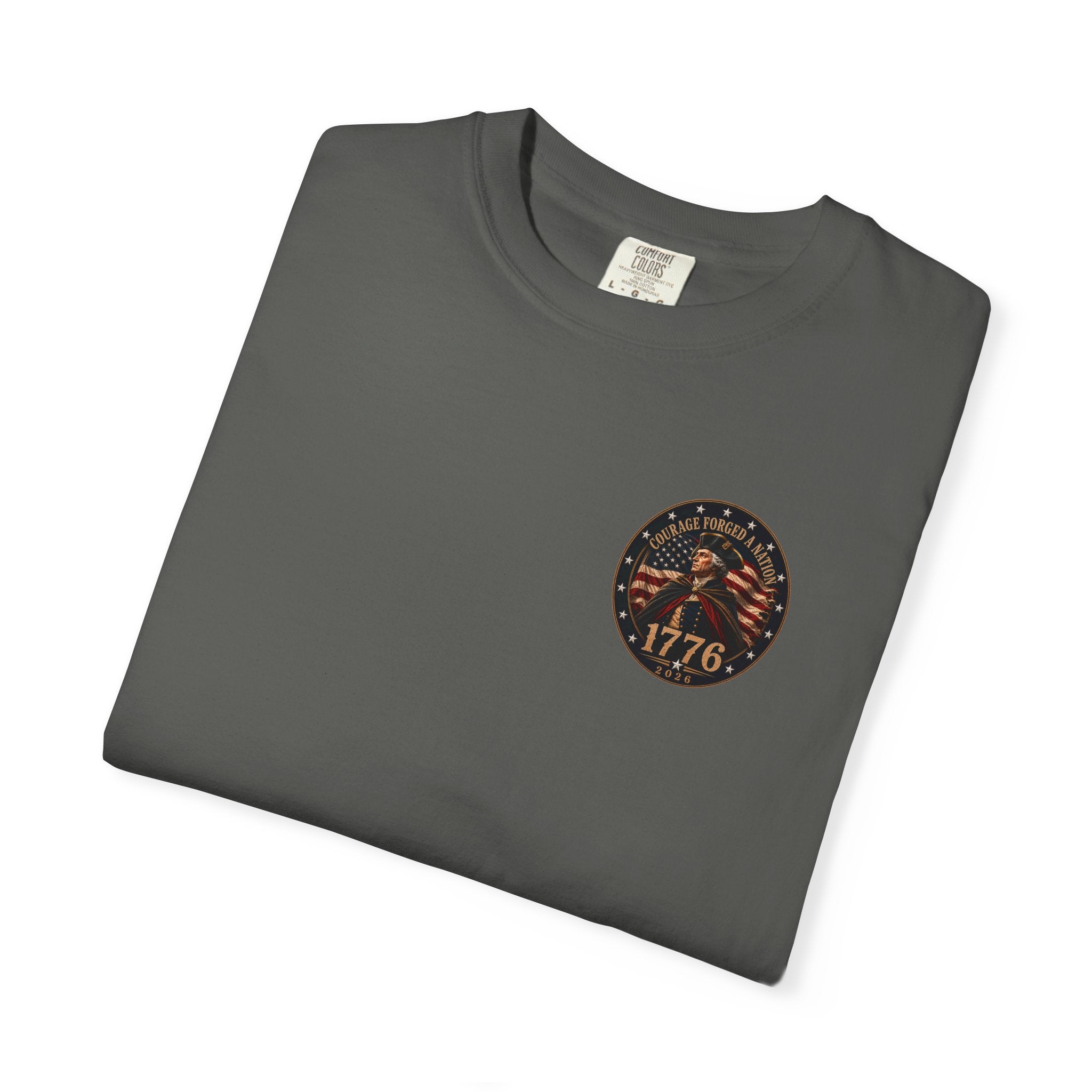 Courage Forged a Nation T-Shirt — 1776•2026 Patriotic George Washington Crossing the Delaware