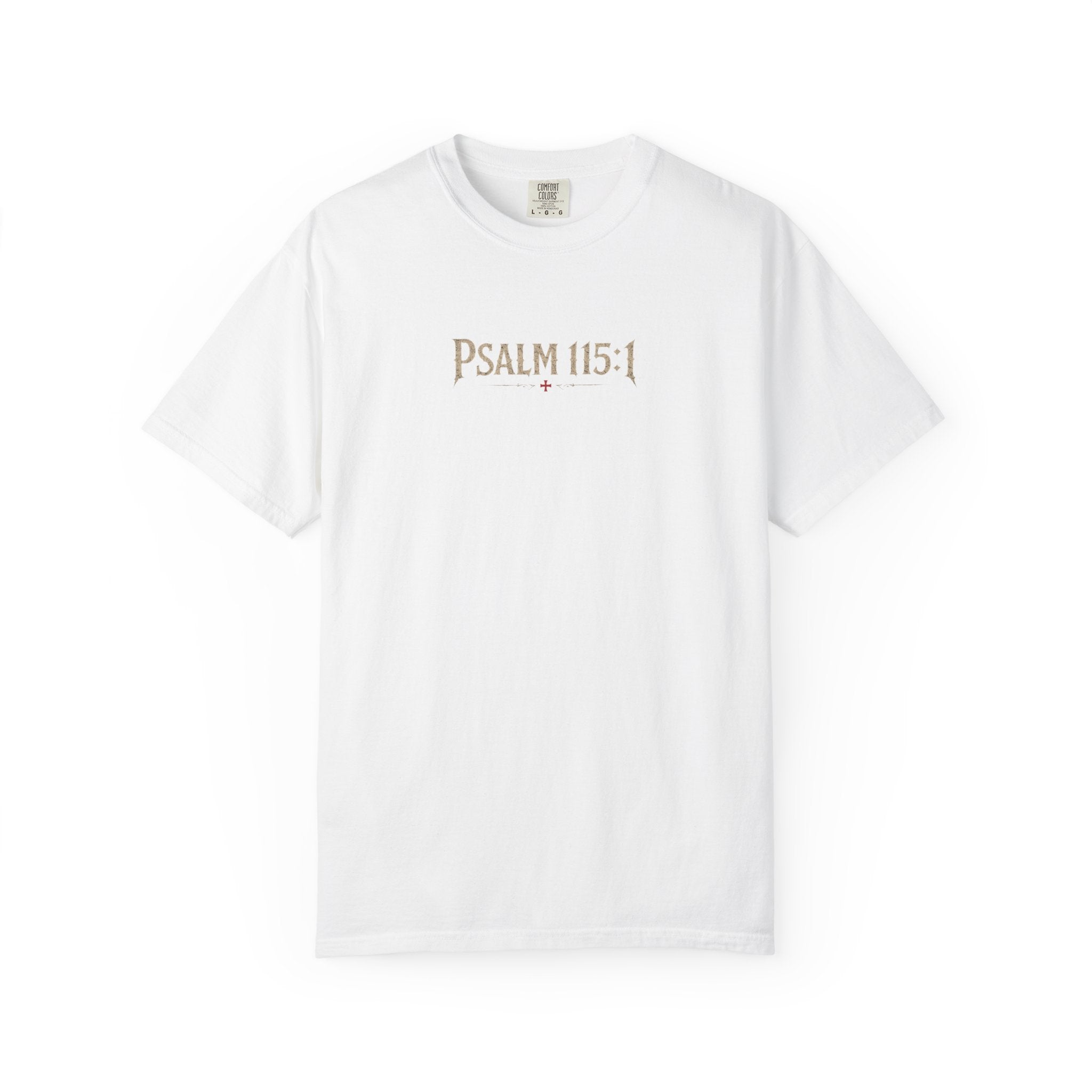 Christian Crusader T-Shirt — "Deus Vult" Psalm 115:1 Graphic Tee