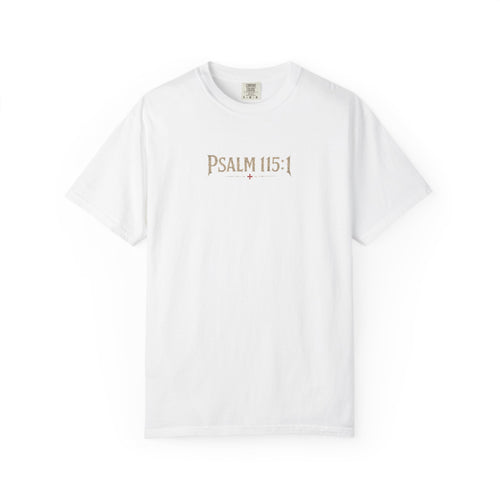 Christian Crusader T-Shirt — "Deus Vult" Psalm 115:1 Graphic Tee