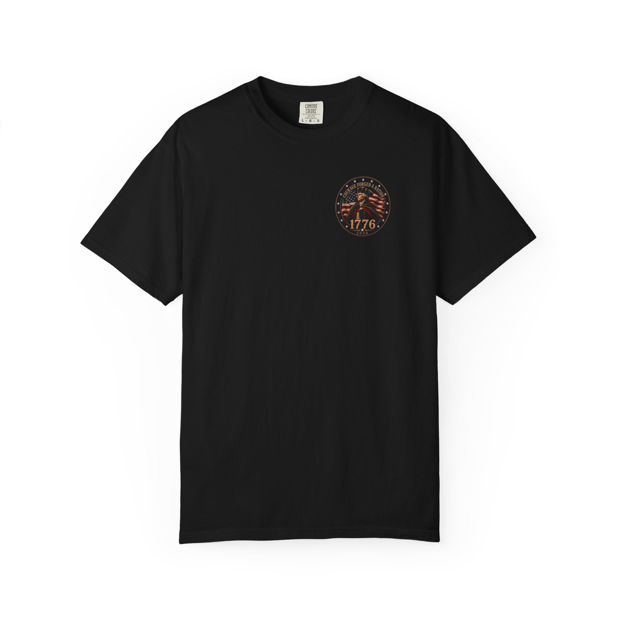 Courage Forged a Nation T-Shirt — 1776•2026 Patriotic George Washington Crossing the Delaware