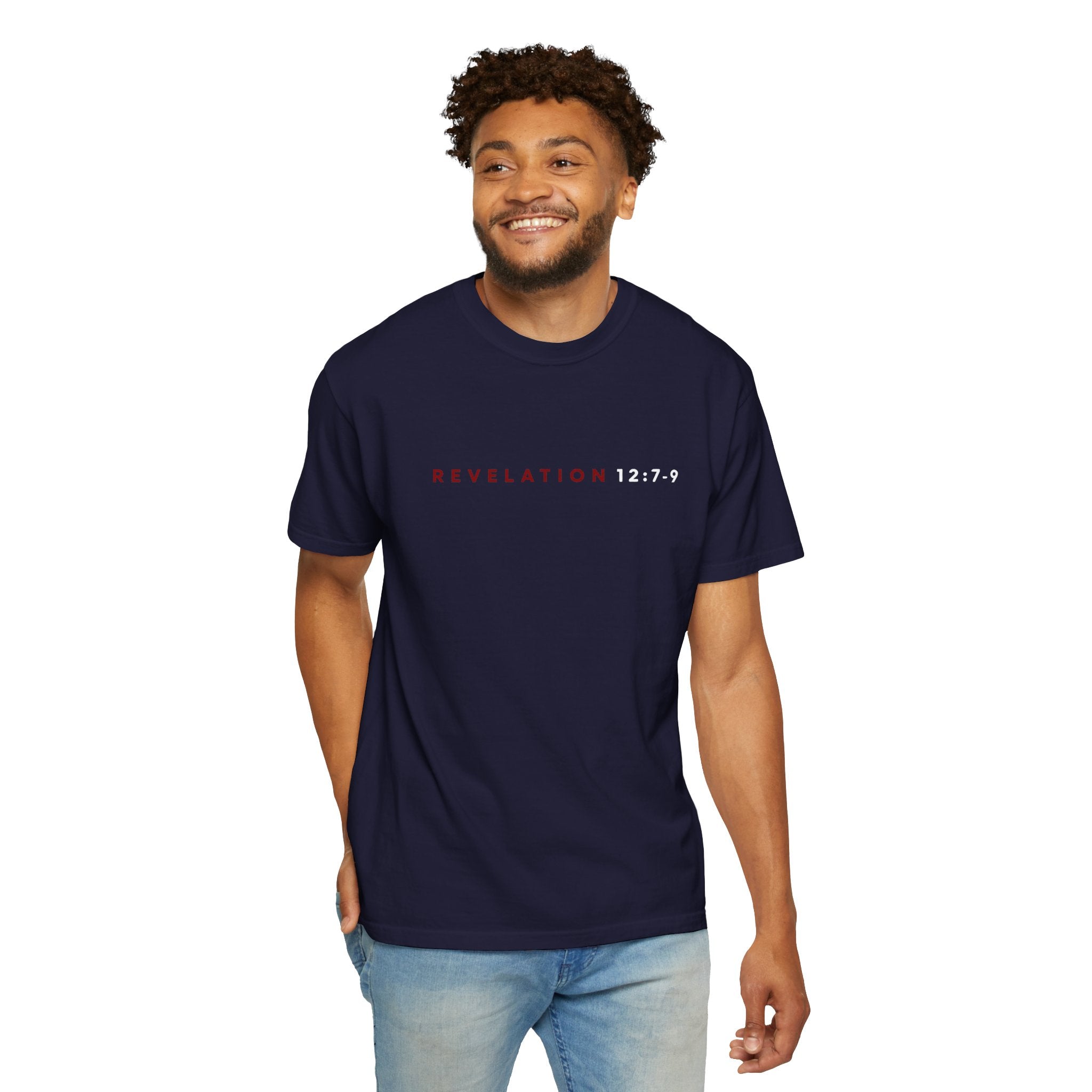 St. Michael 'Make No Peace With Evil' T-Shirt — Revelations 12:7-9 Christian Tee