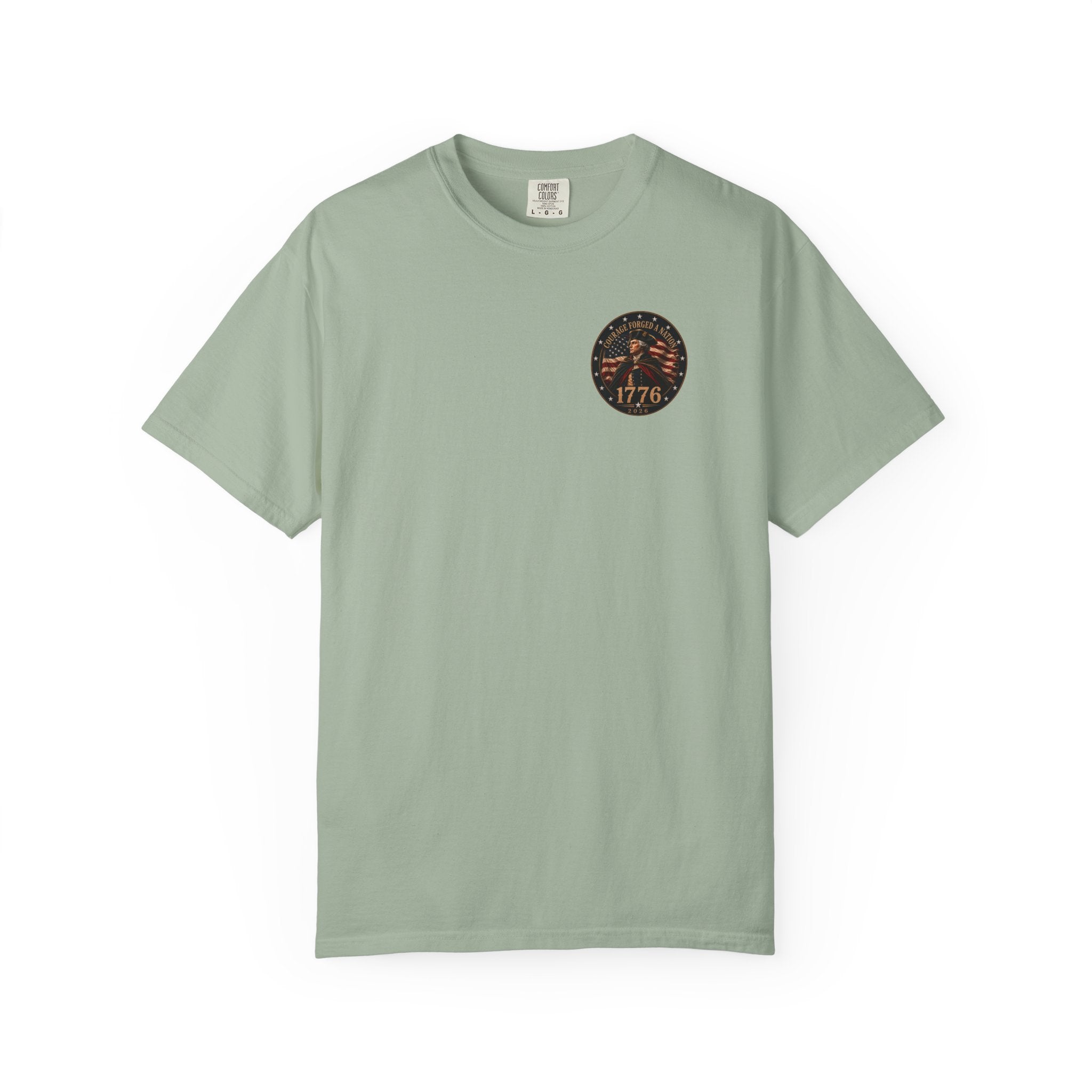 Courage Forged a Nation T-Shirt — 1776•2026 Patriotic George Washington Crossing the Delaware