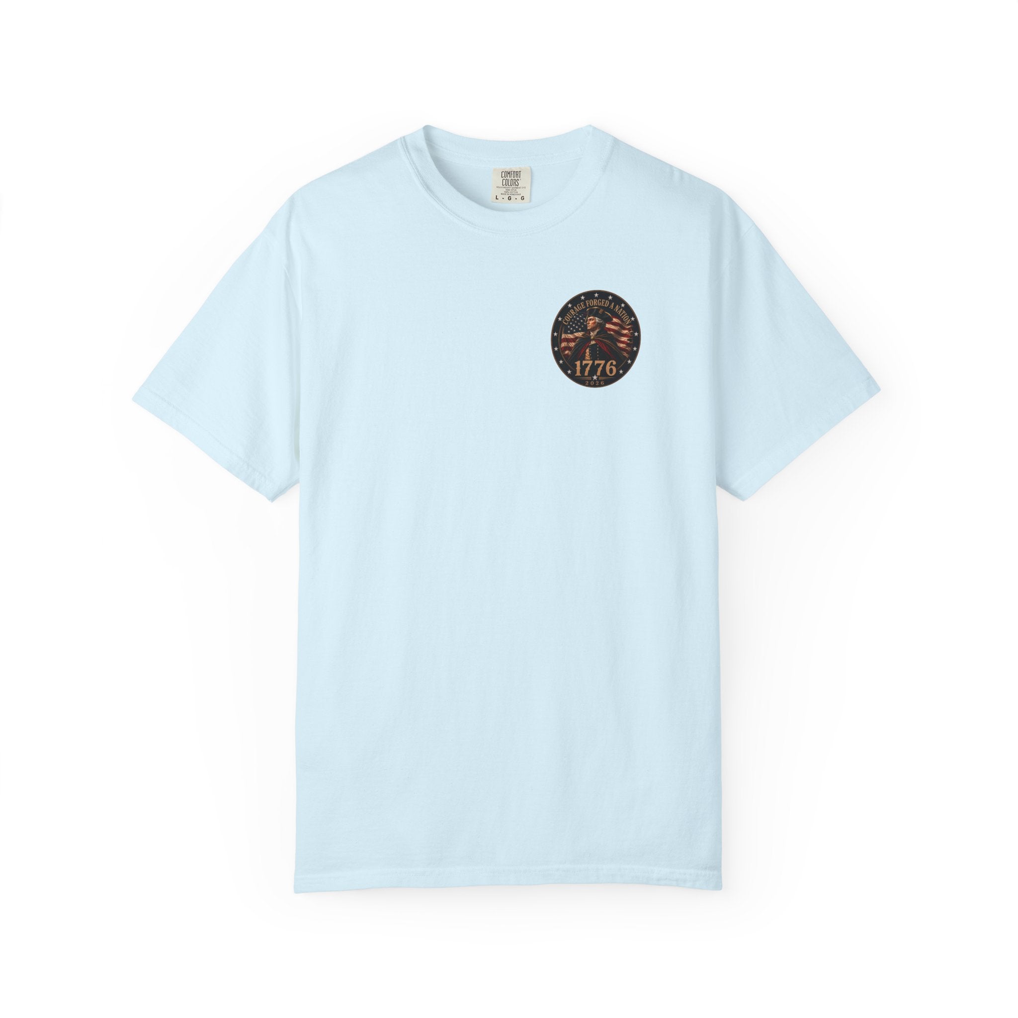 Courage Forged a Nation T-Shirt — 1776•2026 Patriotic George Washington Crossing the Delaware