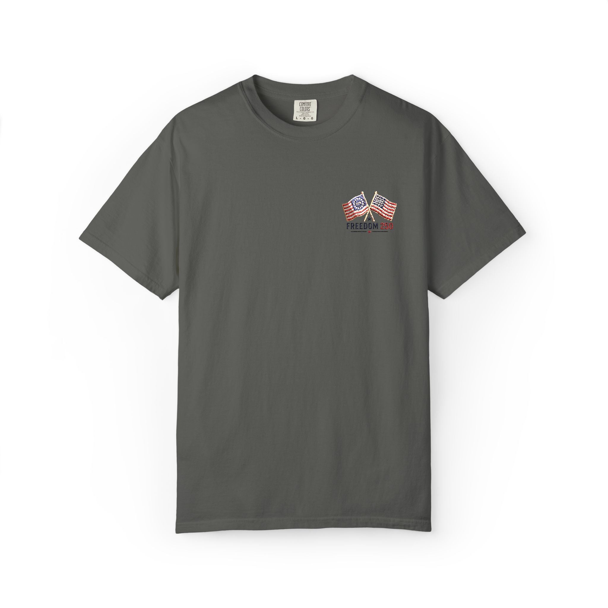 Freedom 250 Embroidered Flag Tee
