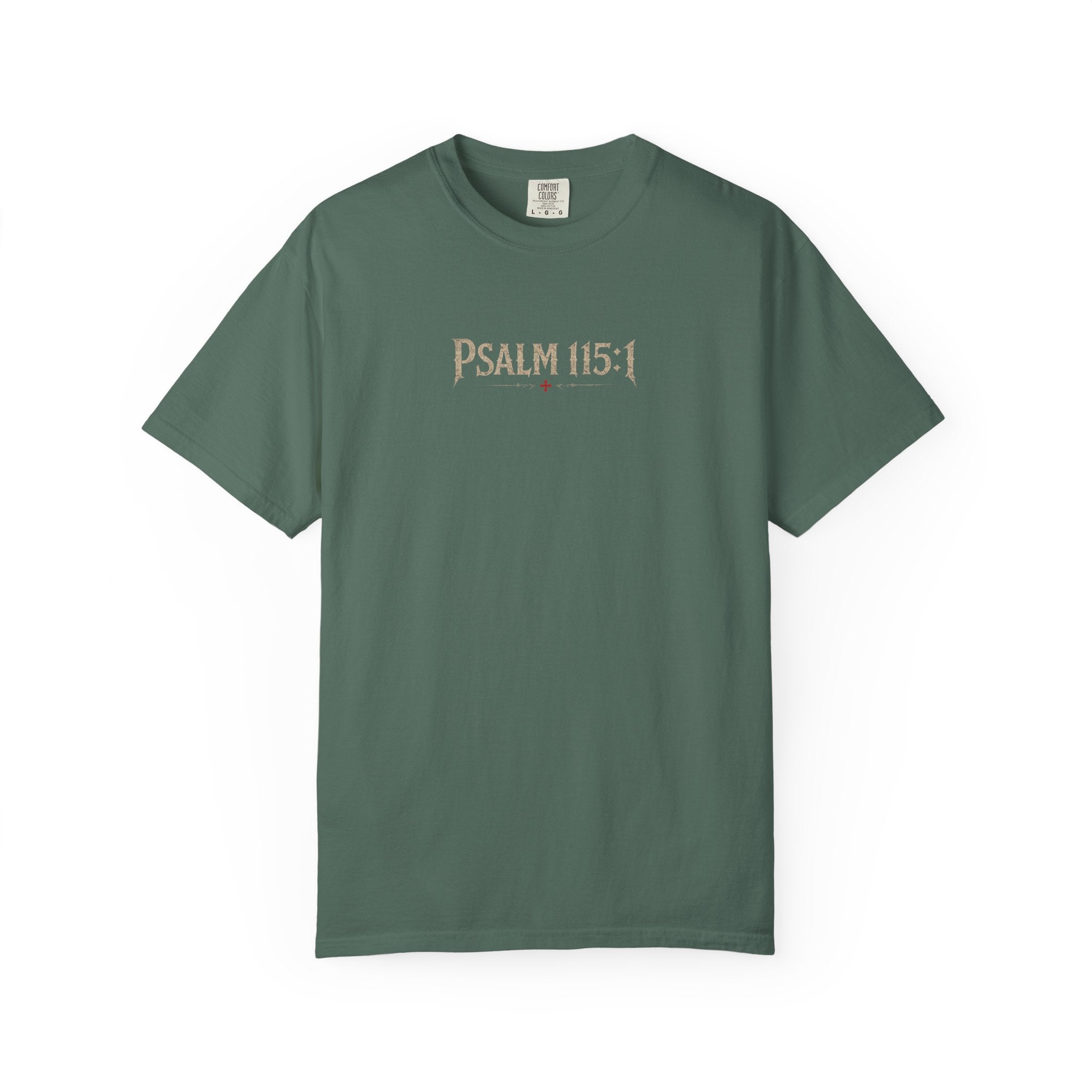 Christian Crusader T-Shirt — "Deus Vult" Psalm 115:1 Graphic Tee