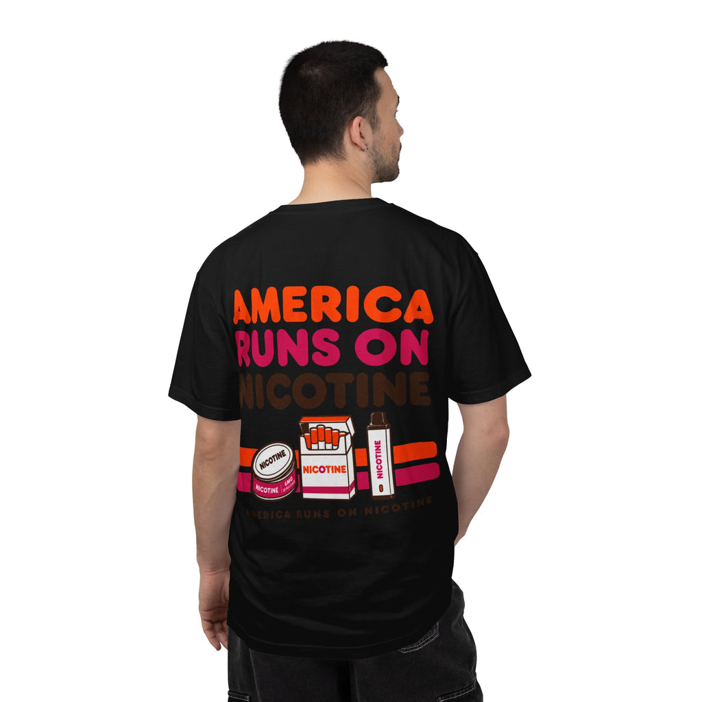 America Runs On Nicotine T-Shirt — Funny Nicotine Meme Tee