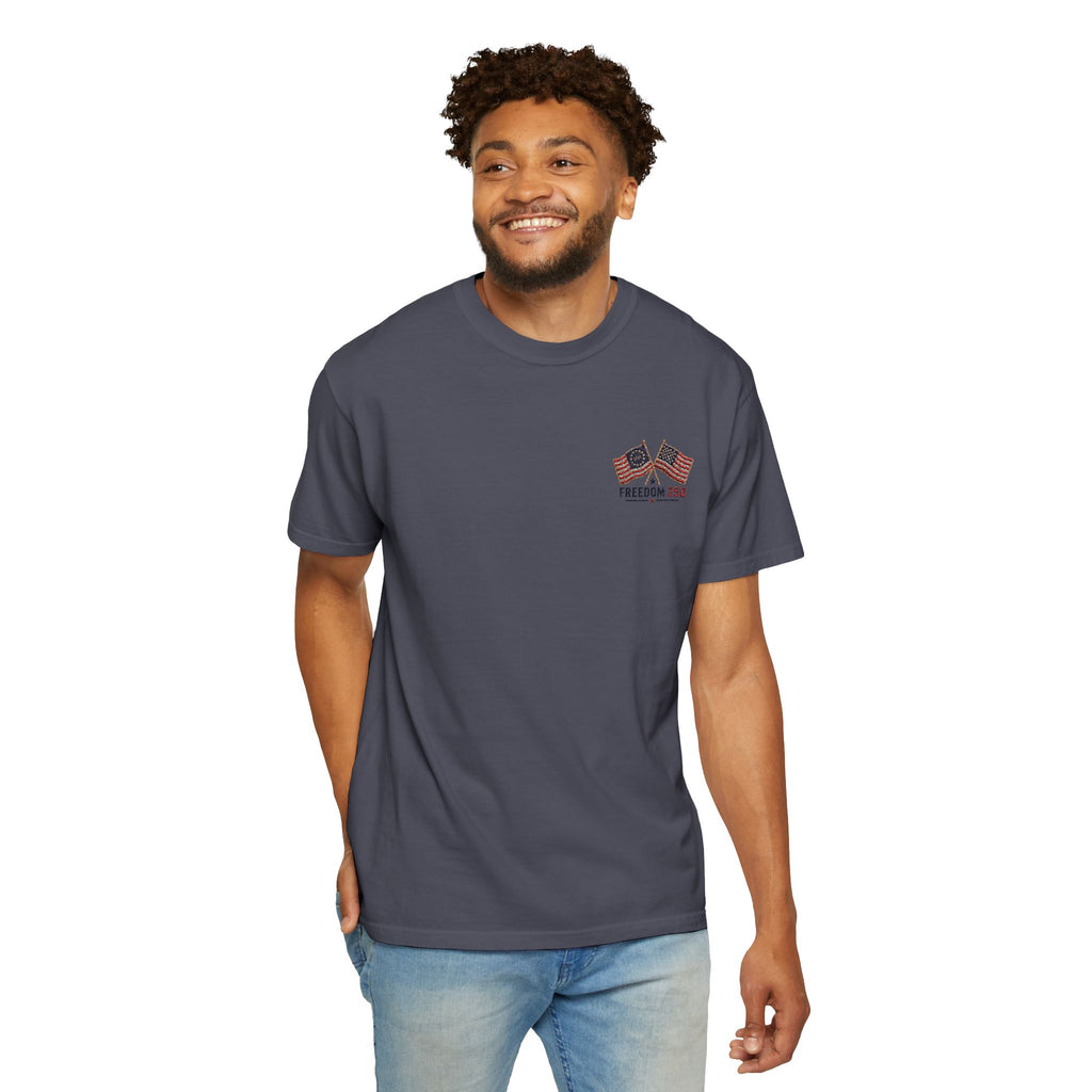 Freedom 250 Embroidered Flag Tee | King Thread Co.