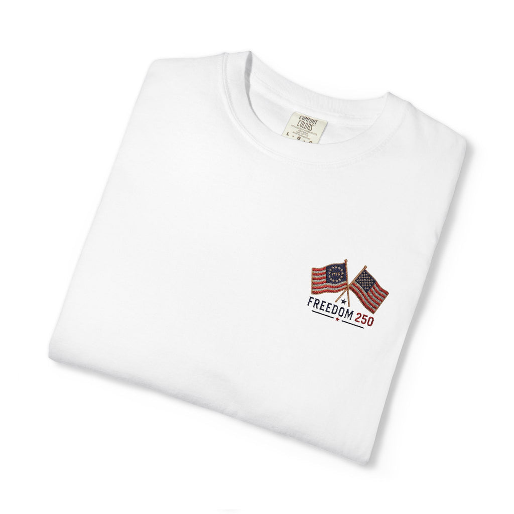 Freedom 250 Embroidered Flag Tee