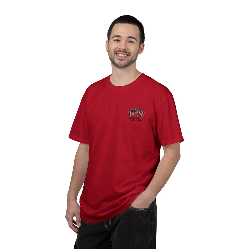 Freedom 250 Embroidered Flag Tee | King Thread Co.