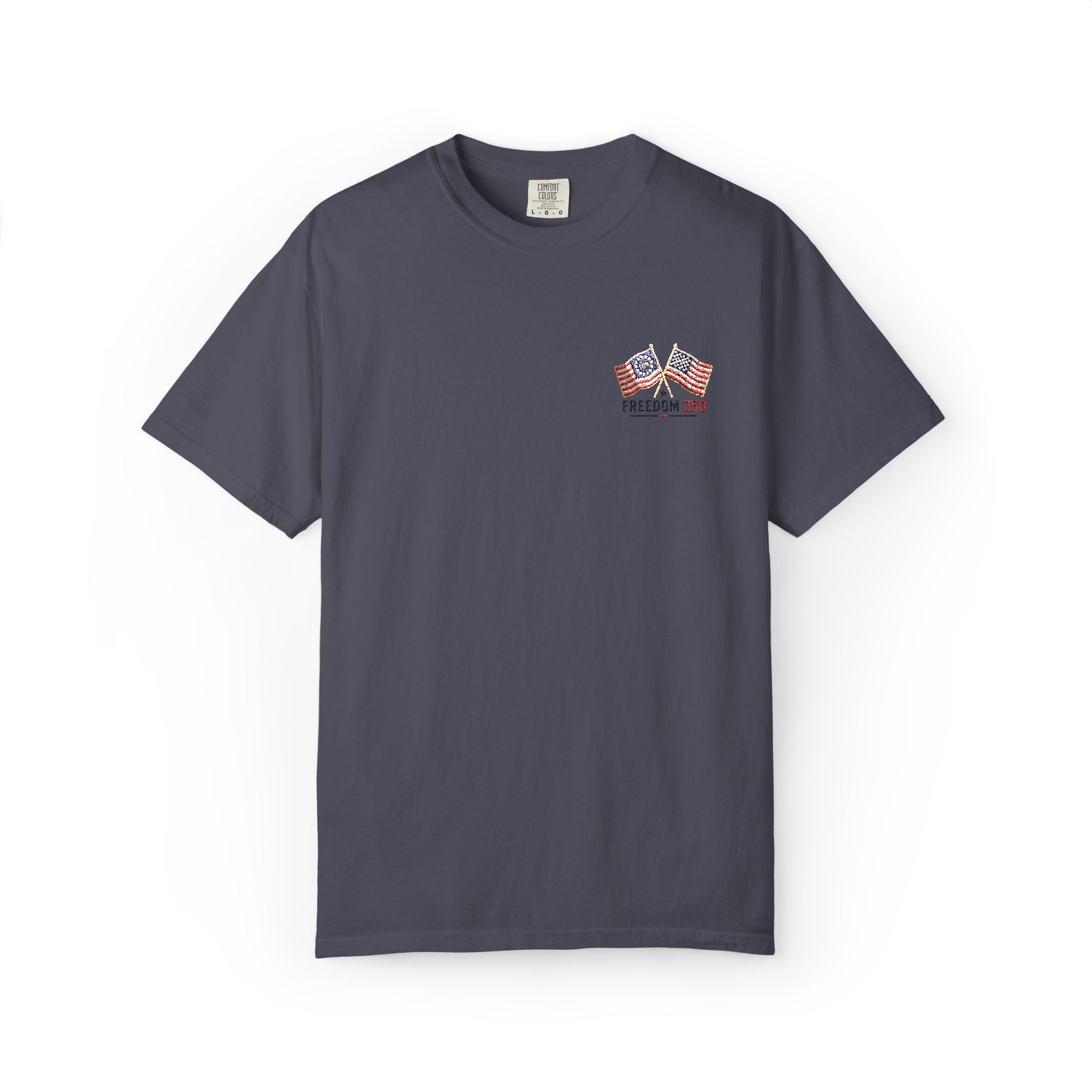 Freedom 250 Embroidered Flag Tee