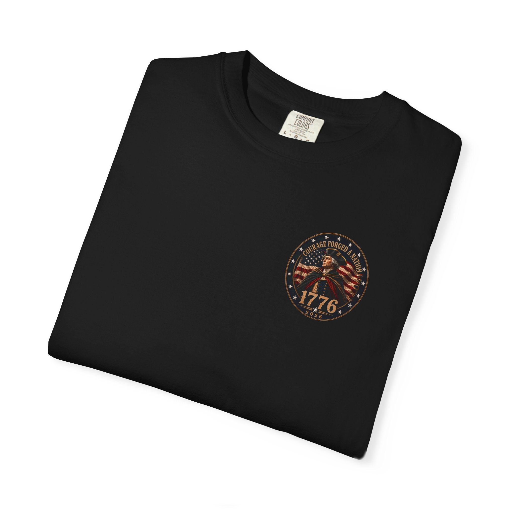 Courage Forged a Nation T-Shirt — 1776•2026 Patriotic George Washington Crossing the Delaware