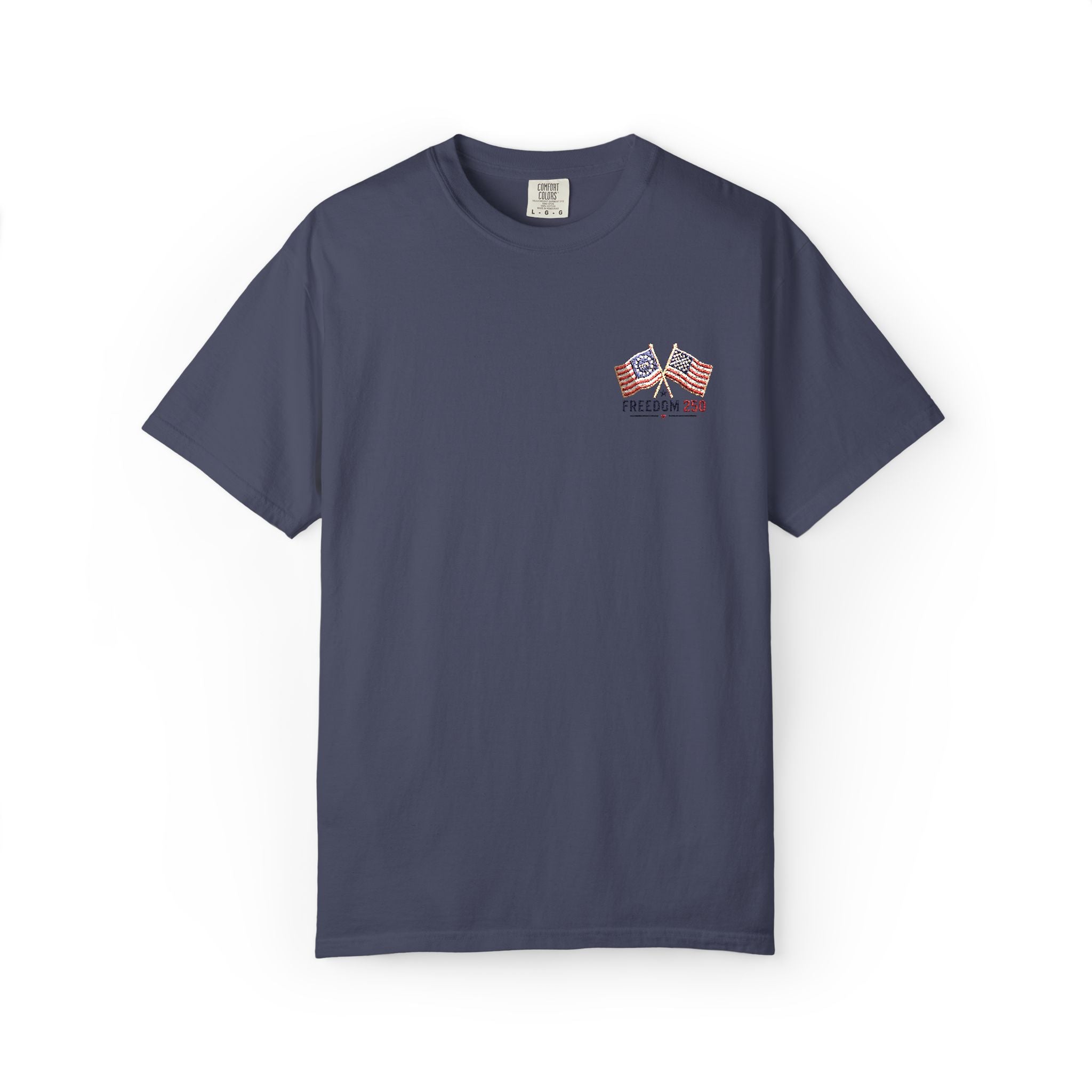 Freedom 250 Embroidered Flag Tee