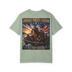 Courage Forged a Nation T-Shirt — 1776•2026 Patriotic George Washington Crossing the Delaware