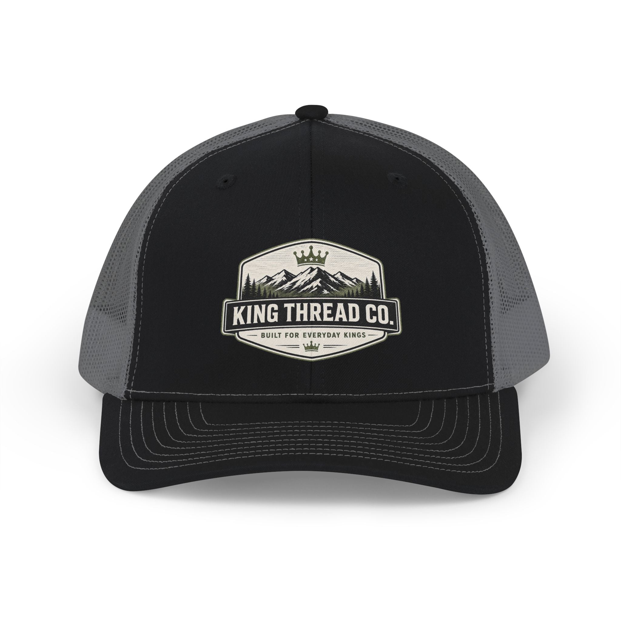 King Thread Co. Mountain Badge Snapback Trucker Hat