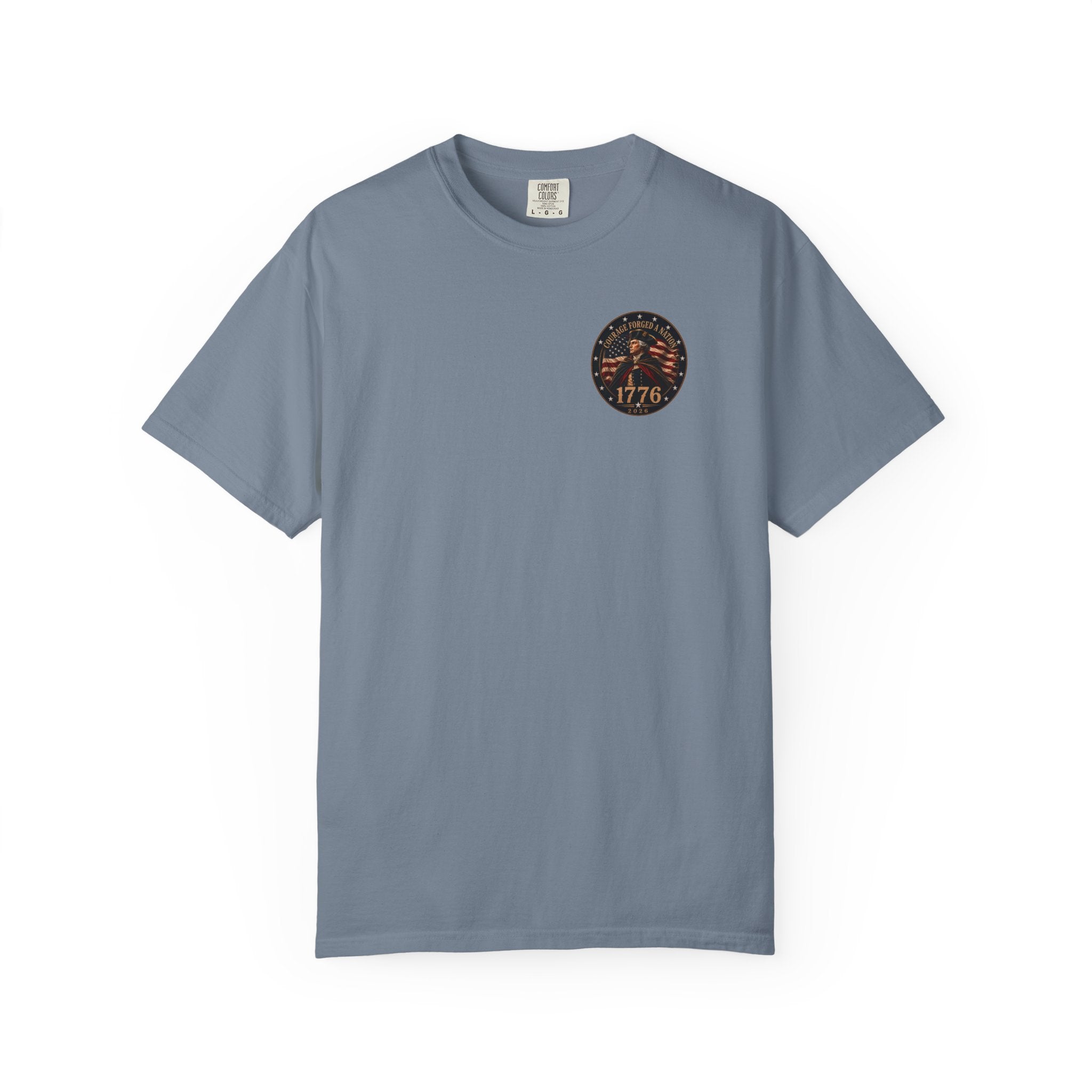 Courage Forged a Nation T-Shirt — 1776•2026 Patriotic George Washington Crossing the Delaware