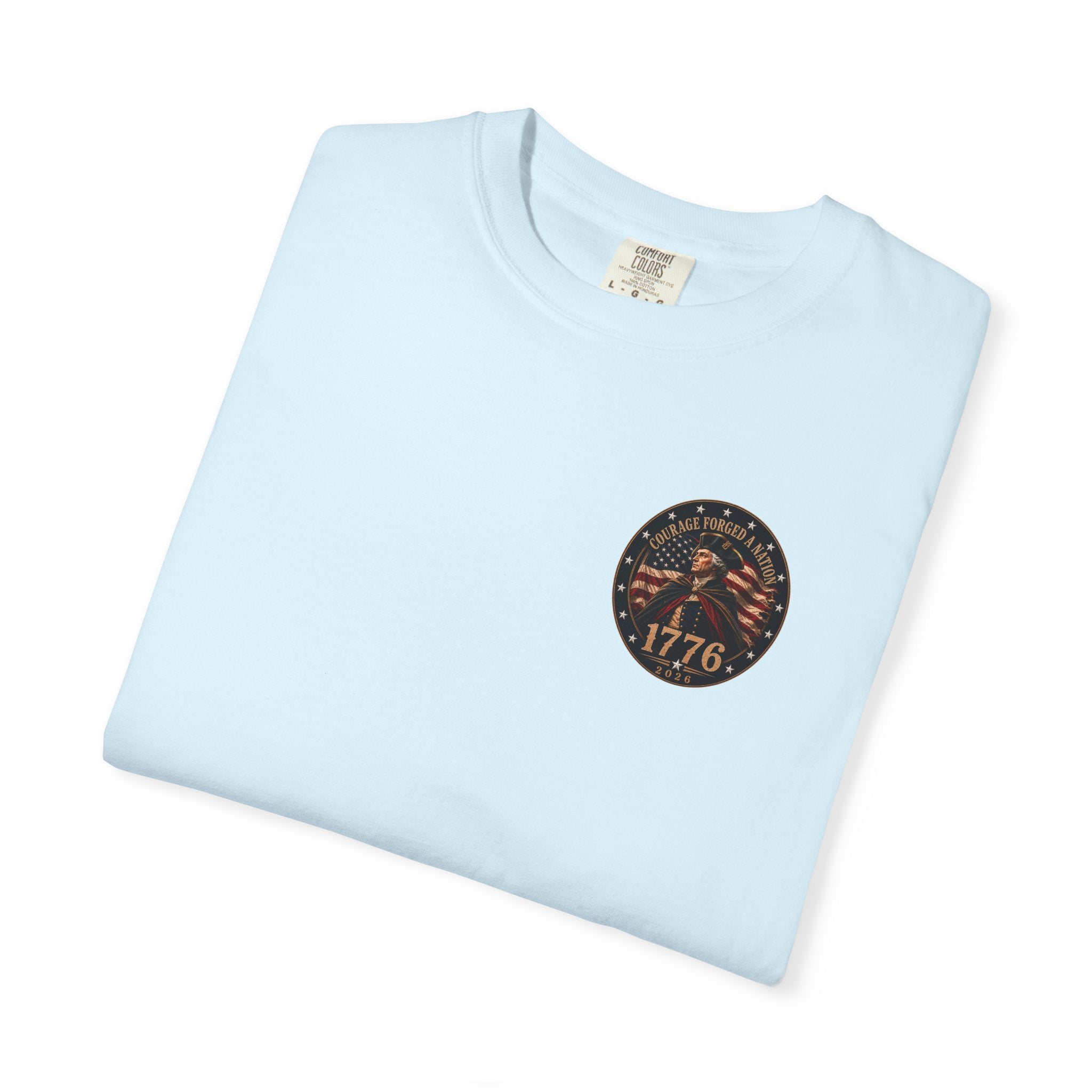 Courage Forged a Nation T-Shirt — 1776•2026 Patriotic George Washington Crossing the Delaware