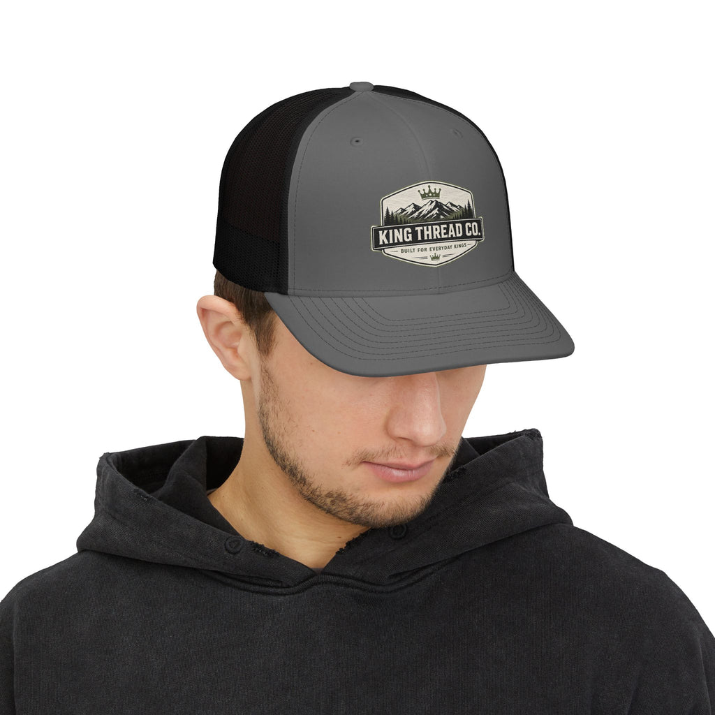 King Thread Co. Mountain Badge Snapback Trucker Hat