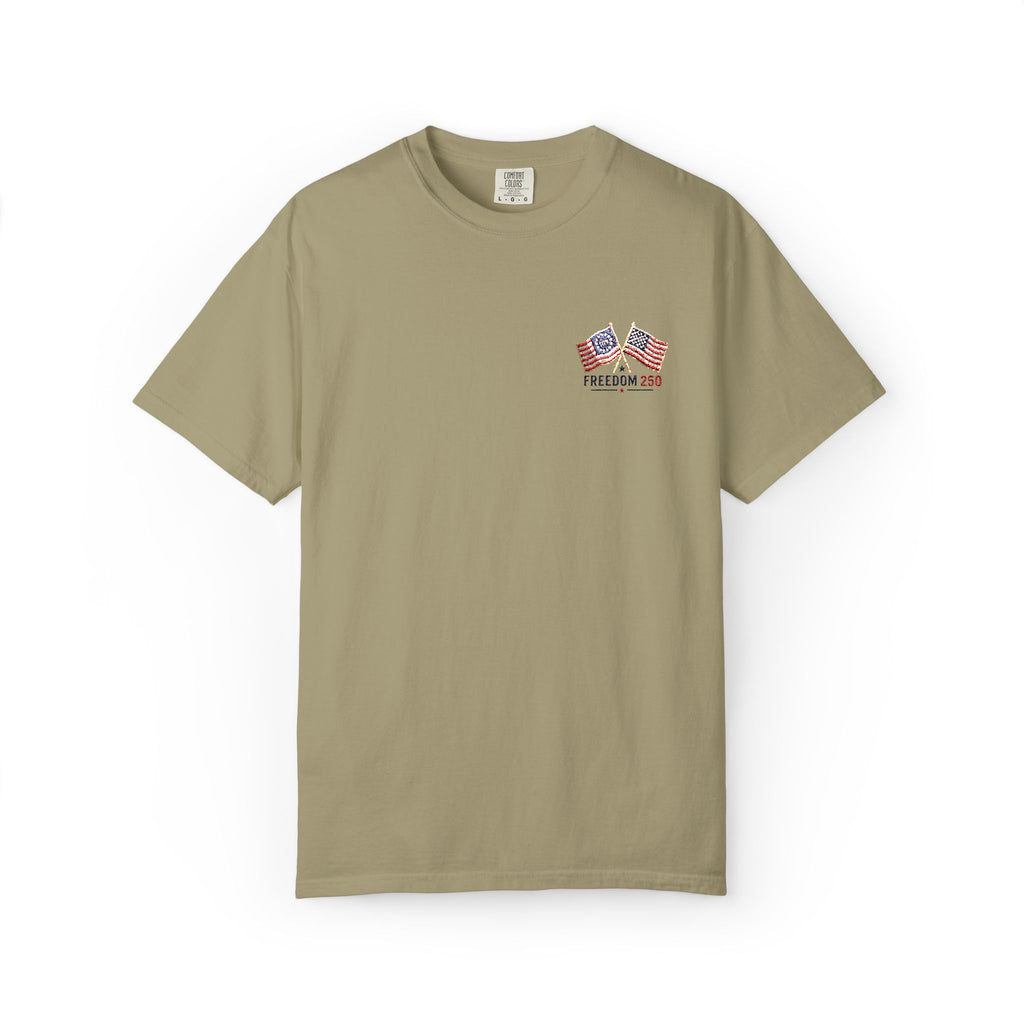 Freedom 250 Embroidered Flag Tee
