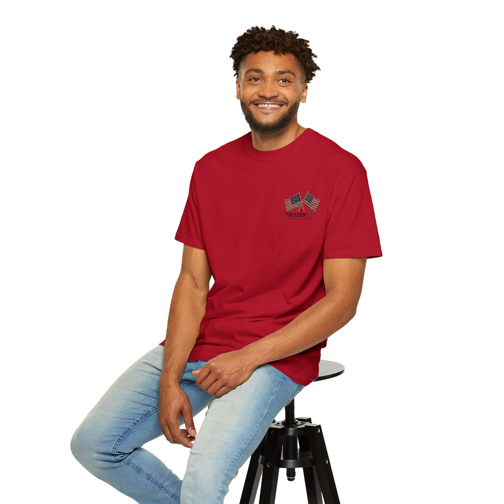 Freedom 250 Embroidered Flag Tee | King Thread Co.