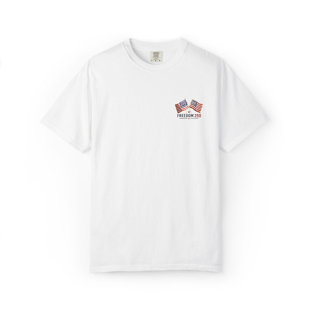 Freedom 250 Embroidered Flag Tee | King Thread Co.