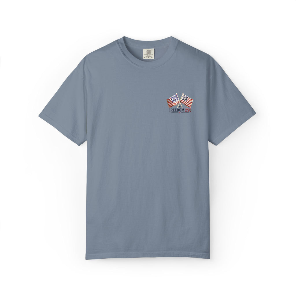 Freedom 250 Embroidered Flag Tee