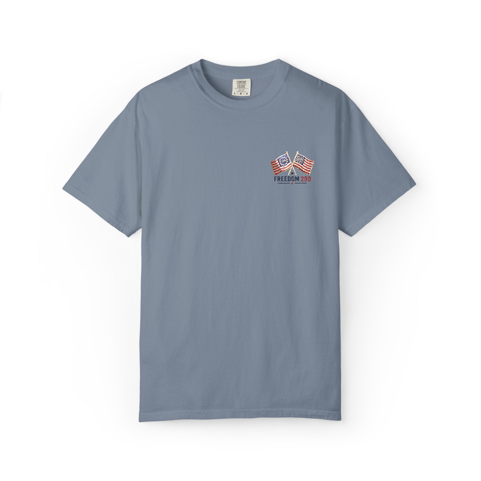 Freedom 250 Embroidered Flag Tee