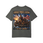 Courage Forged a Nation T-Shirt — 1776•2026 Patriotic George Washington Crossing the Delaware